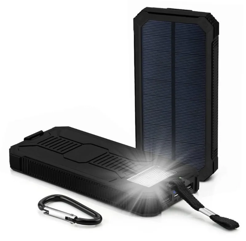 30000mAh Highlight Banques d'énergie solaire LED 2A Téléphone portable Téléphone portable Portable Logo sur personnalité GRATUIT avec la banque d'alimentation des montagnes de vente au détail