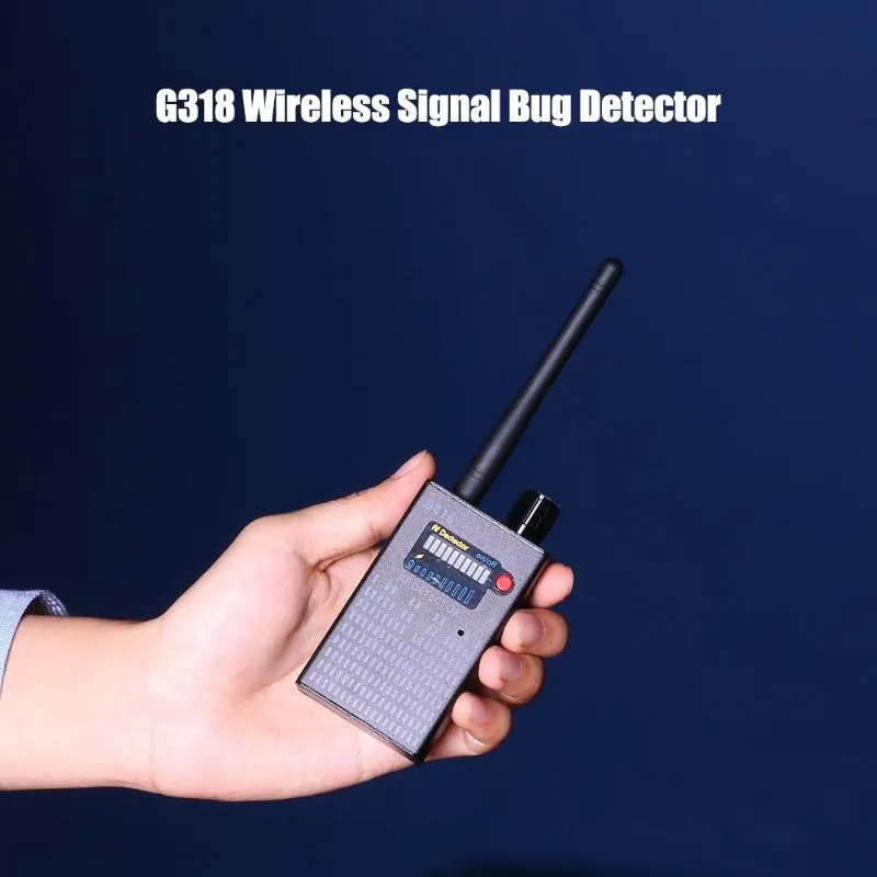 G318 Detector de bug de sinal sem fio Anti Bug Detector de câmera GPS Detectar o localizador de frequência Scão de frequência Protect Secur2440246