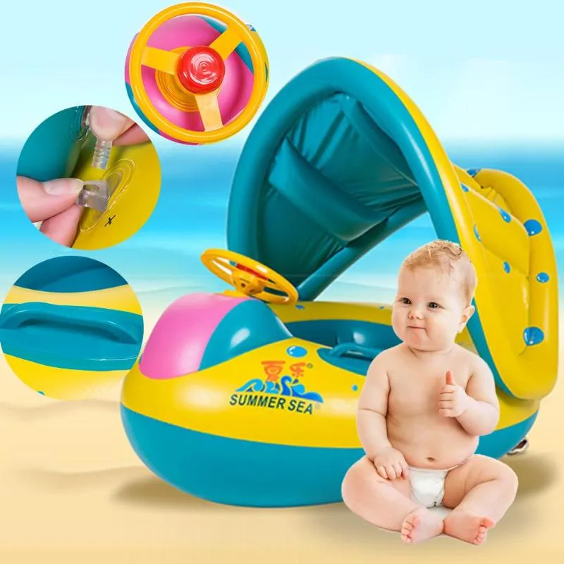 Летний бассейн для маленьких детей, надувной поплавок для плавания, водные забавные игрушки, сиденье, лодка, Sport1242c
