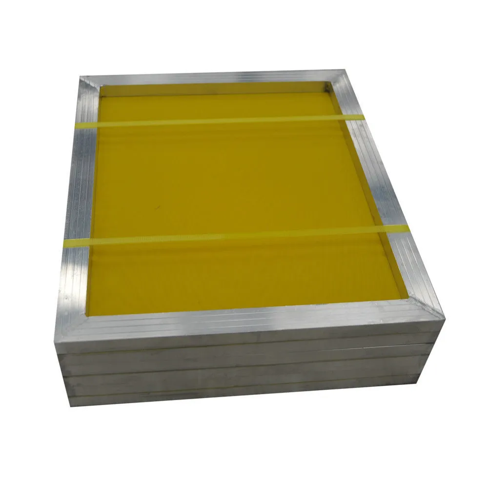 Quadro de impressão de tela de alumínio 43 31cm esticado com malha amarela de poliéster com impressão de seda branca 120T para placa de circuito impresso T2005294M