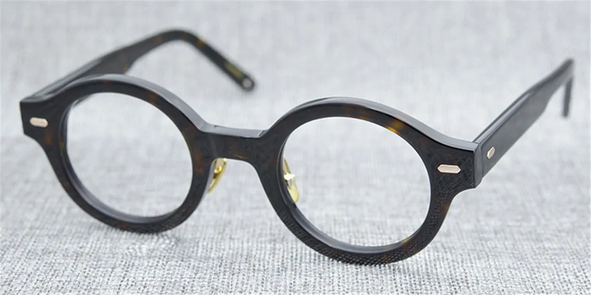 Men Optical Glasses Eyeglass Frames Brand Retro Women Round Spectacle Frame Pure Titanium Nose Pad Myopia Eyewear with Glasses Cas241Z