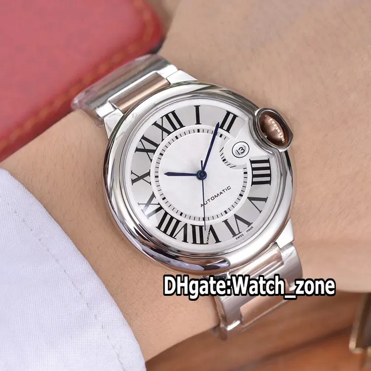 Mode Neue 36mm Datum WJBB0005 Weißes Zifferblatt Seagull Automatische Damenuhr Diamant Lünette Roségold Armband Damenuhren Uhr Zon238v