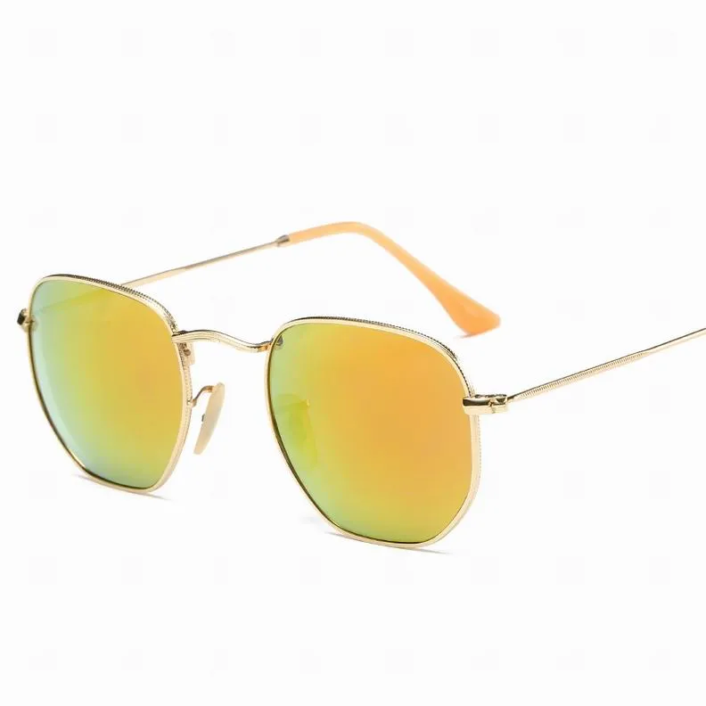 Vintage heksagonalne okulary przeciwsłoneczne dla kobiet mężczyzn designerskie okulary słoneczne panie na zewnątrz Uv400 lunenettes żeńskie h0e z skrzynkami 299i