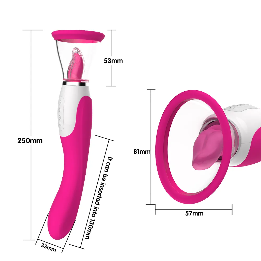 vibratore con lingua di aspirazione succionador clitoride riscaldamento capezzolo lingua stimolatore del clitoride vagina succhiare leccare vibratore le donne Y2005986892