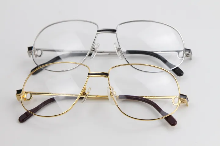 Lunettes optiques dorées de haute qualité pour hommes et femmes, grandes lunettes carrées, Design, modèle classique, avec boîte 1947