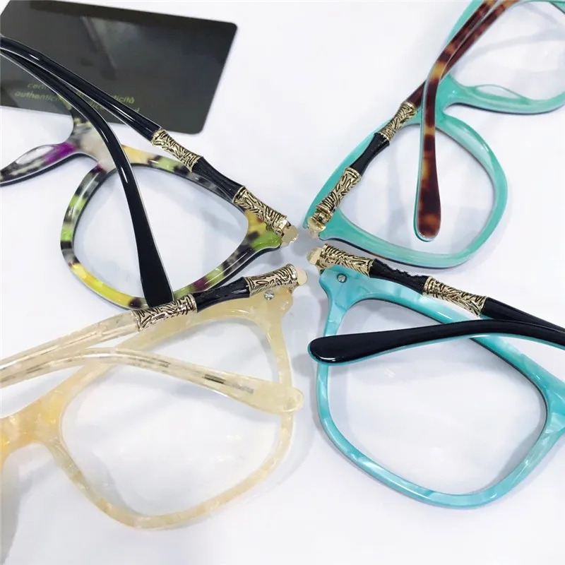 Luxury Top Fashion Brand-Designer Cartimess Teacs Frame Steampunk Prescrizione Round Women Glasses Retro Optical Glasses da uomo Eyew258W