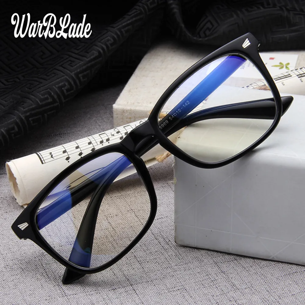 Компьютерные оптические очки в оправе синего света, ПК, антирадиационное стекло, защита глаз от напряжения для женщин и мужчин WBL196t