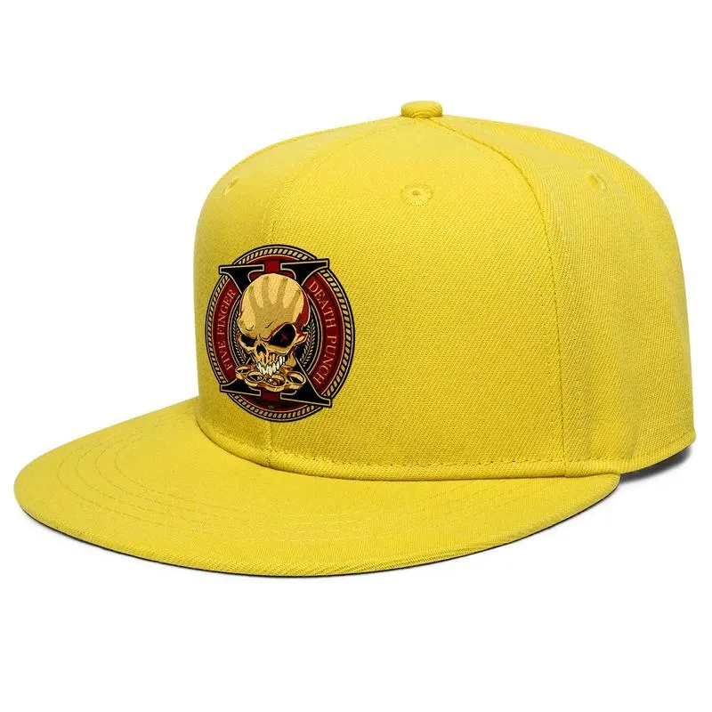 Five Finger Death Punch Logo Design Casquette de baseball unisexe à bord plat vierge Chapeaux de camionneur personnalisés Le saignement depuis 2005 USA Wron2175035