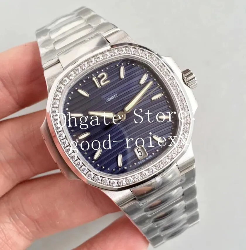 Luxury White Blue Grey 35 2mm Diamond Bezel Automatyczny Cal 324 Watch Ladies PF Factory 7118 1200A ETA Miyota Data WATC303F