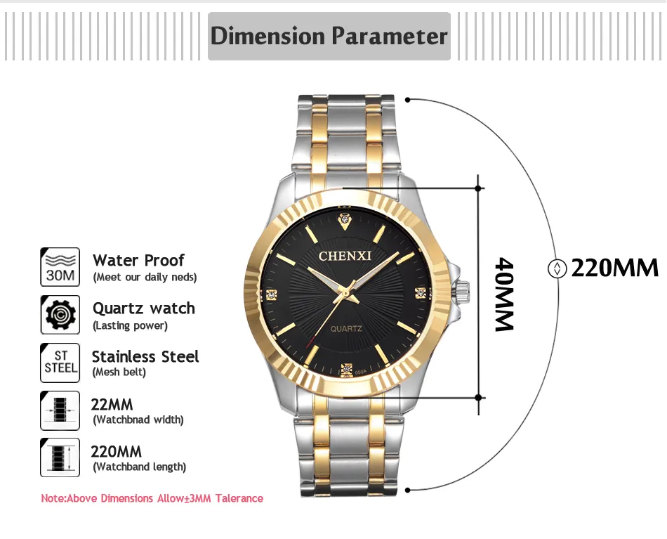 CHENXI мужские часы лучший бренд класса люкс модные деловые кварцевые часы мужские полностью стальные водонепроницаемые золотые часы Relogio Masculino2545