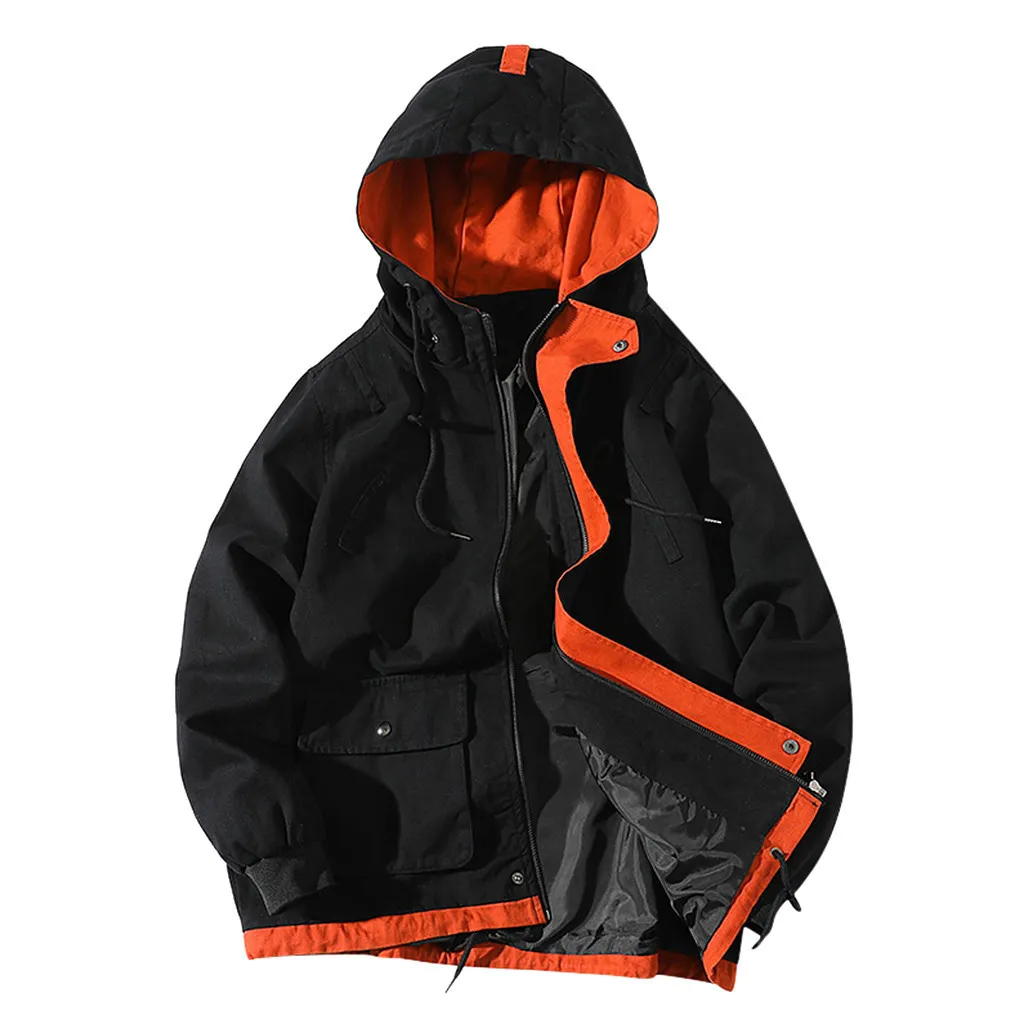 Mäns Jacka Höst Vinter Bomber Hooded Jacka Män Casual Slim Solid Windbreaker Jacka Man Outwear Zipper Tunnrock Märke T200111