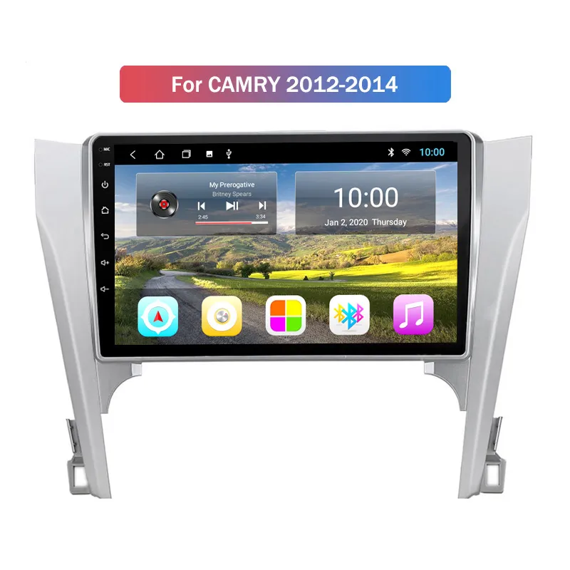 2G RAM Android 10 multimédia stéréo lecteur DVD vidéo de voiture pour Toyotal CAMRY 2012 2013 2014 Navigation GPS Radio