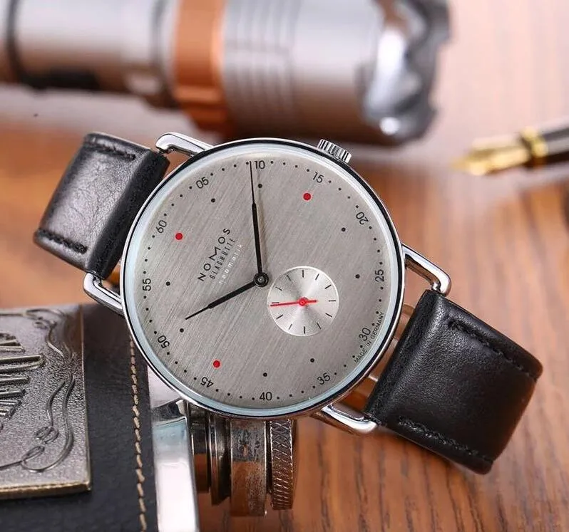 Fashion Casual Brand NOMOS Waterproof Leather Business Quartz Watch Men Dress Watches Women2660