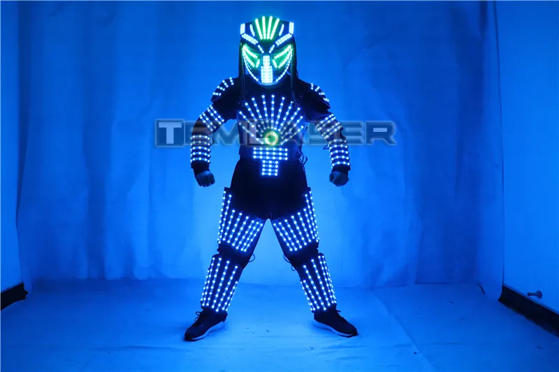 Roupas de palco led traje luminoso led robô terno roupas led ternos de luz traje para dança qerformance wear332h