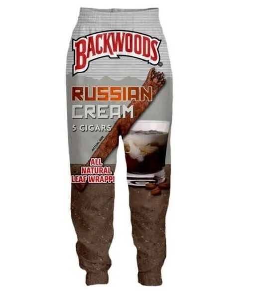 New Men Womens Backwoods Funny 3D Print Mashing TrackSuits Crewneck Hip Hop Bluza i spodnie 2 szt. Zestaw Bluzy TZ020261R