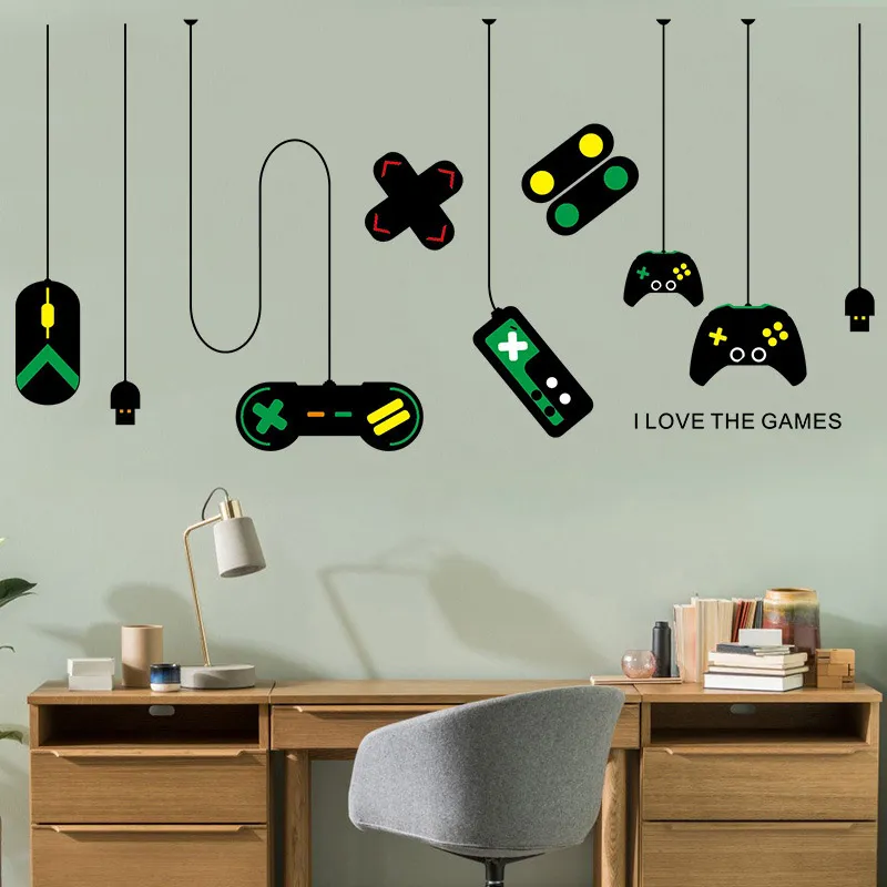 Uchwyt gier naklejka do domu plakaty naklejki PVC Mural Video Game Naklejka do graczy Wystrój pokoju JS221689