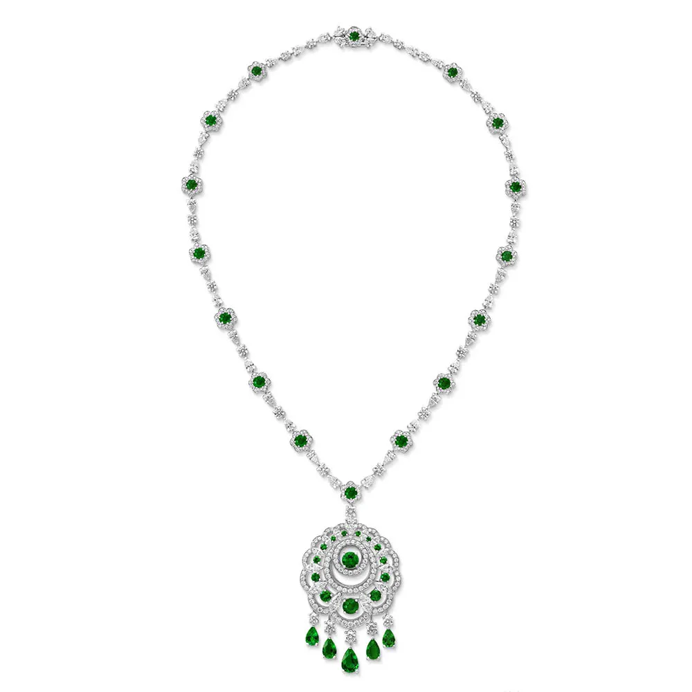 High-end Luxurious Ball Lady Necklace Party gathering Grandmother green Superior quality Queen Fashion trend Necklac267h