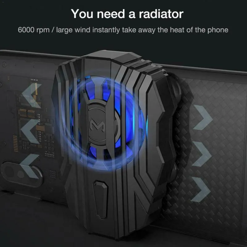 NEW Mobile Phone Radiator Gaming Universal Phone Cooler Adjustable Portable Fan Holder Heat Sink For IPhone Samsung Huawei