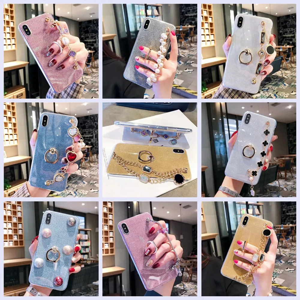 For samsung galaxy S10 case Pandora Bracelet wrist strap Glitter case for samsung S8 S9 Plus S7 edge S10 lite S10e cover bracket5673714