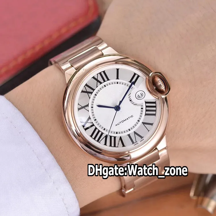 Fashion New 36mm Date WJBB0005 White Dial Seagull Automatic Womens Watch Diamond Bezel Rose Gold Bracelet Ladies Watches Watch Zon278J