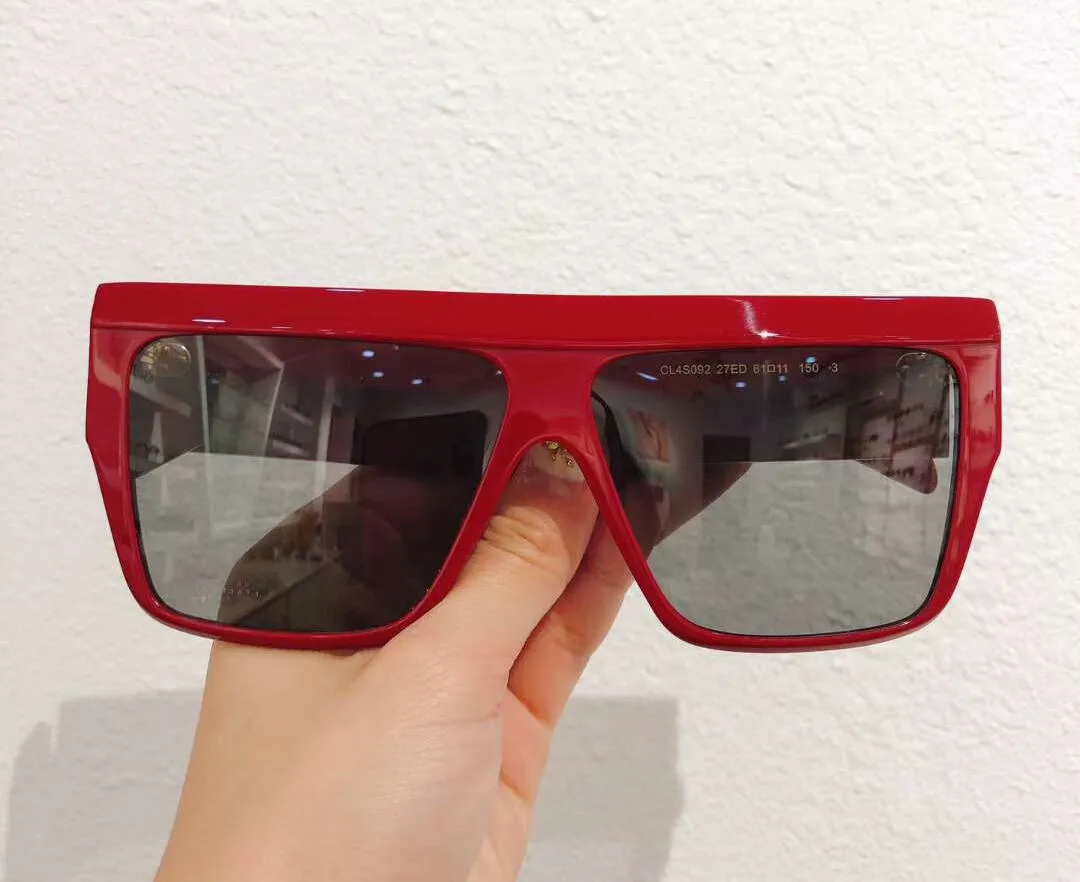 Schwarze graue quadratische rechteckige Sonnenbrille für Damen und Herren, Sonnenbrille, flache Sonnenbrille, Urlaubsbrille mit Box233G
