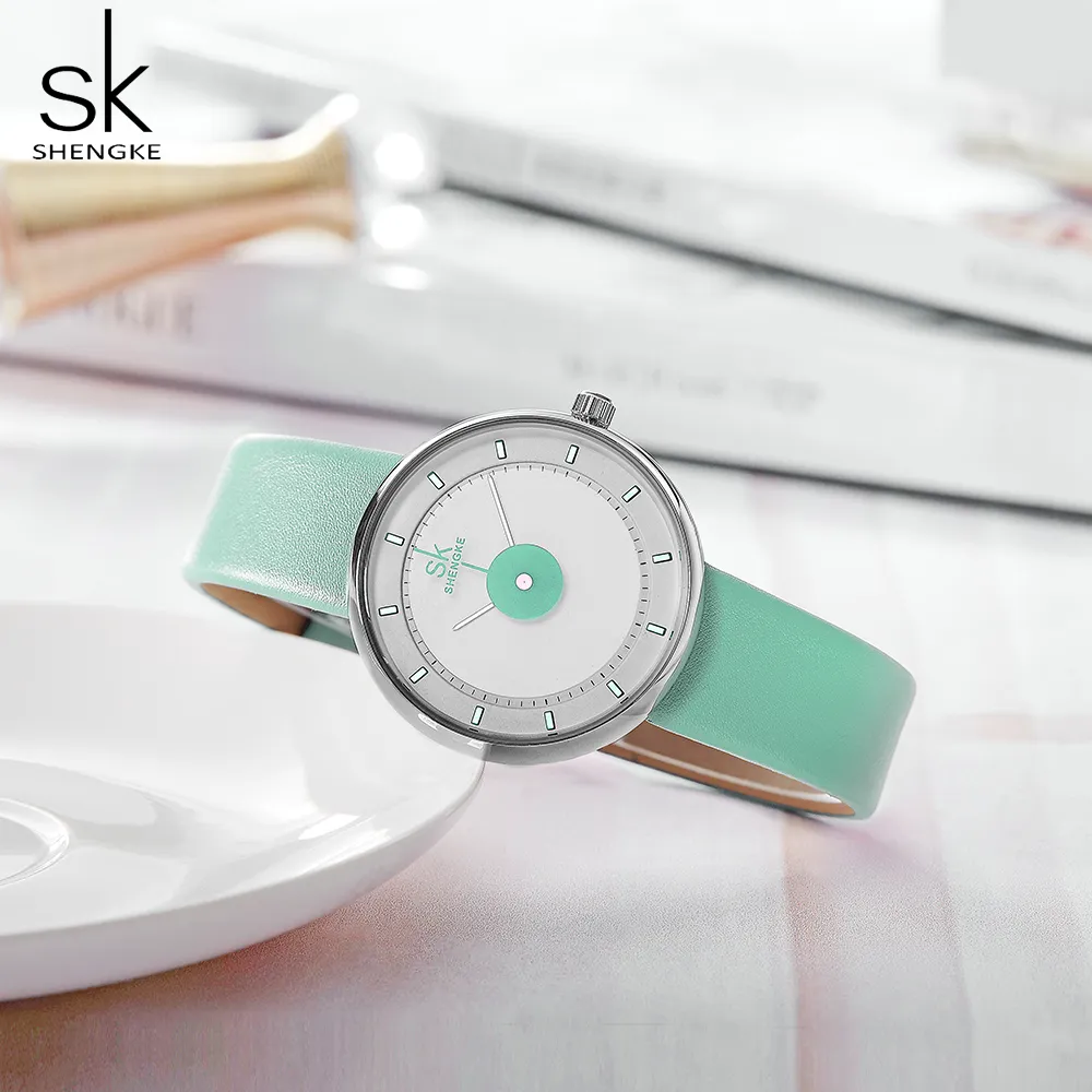 Shengke модные брендовые кварцевые часы для девочек, креативные тонкие подростковые наручные часы для Montre Jeune Fille Joven, часы Relogio Feminino320S