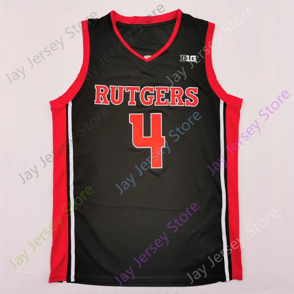 Basketbalshirts Rutgers Scarlet Knights Basketbalshirt NCAA College Ron Harper Jr. Geo Baker Akwasi Yeboah Myles Johnson McConnell Montez Mathis Young