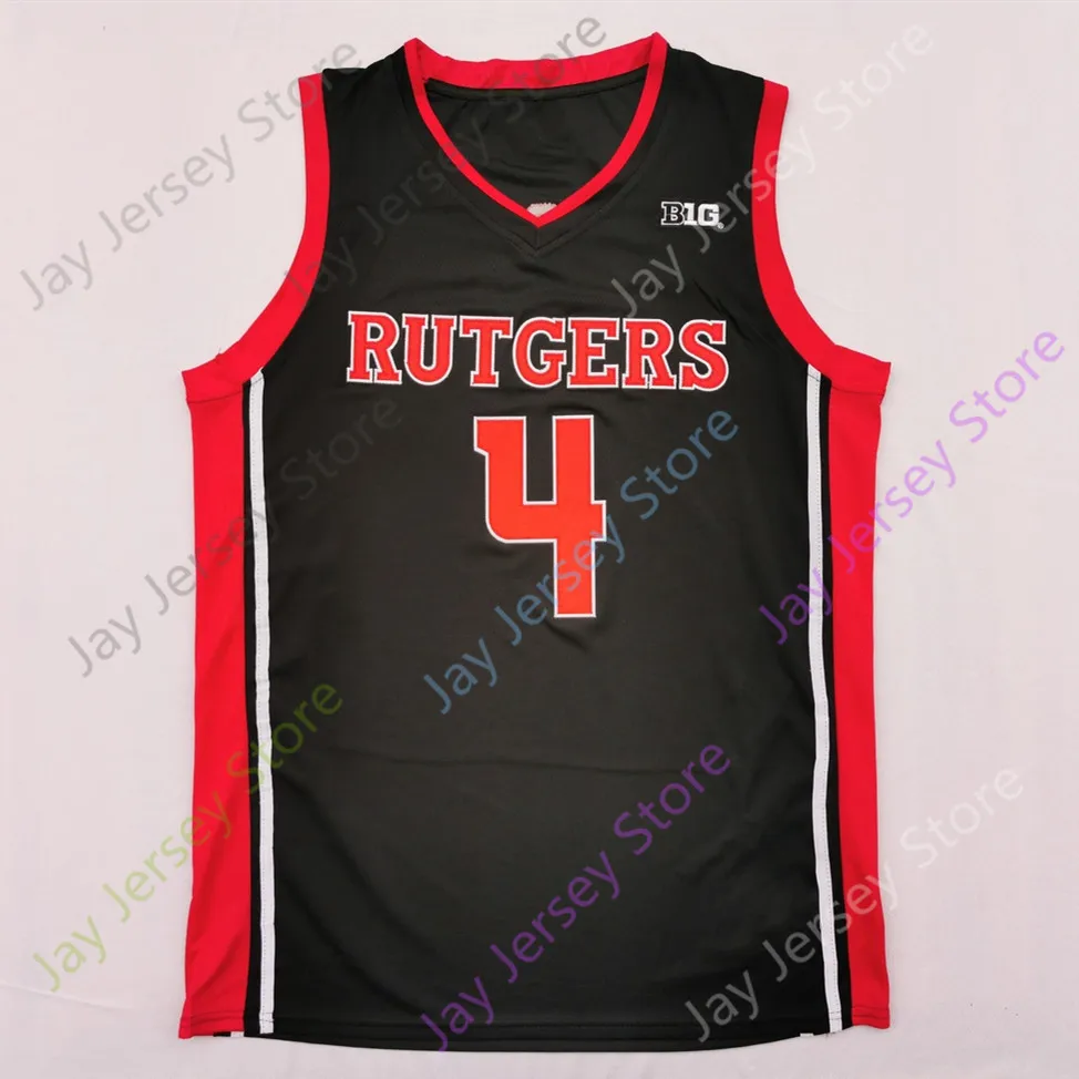 Camisas de basquete Rutgers Scarlet Knights Camisa de basquete NCAA College Ron Harper Jr. Geo Baker Akwasi Yeboah Myles Johnson McConnell Montez Mathis Young