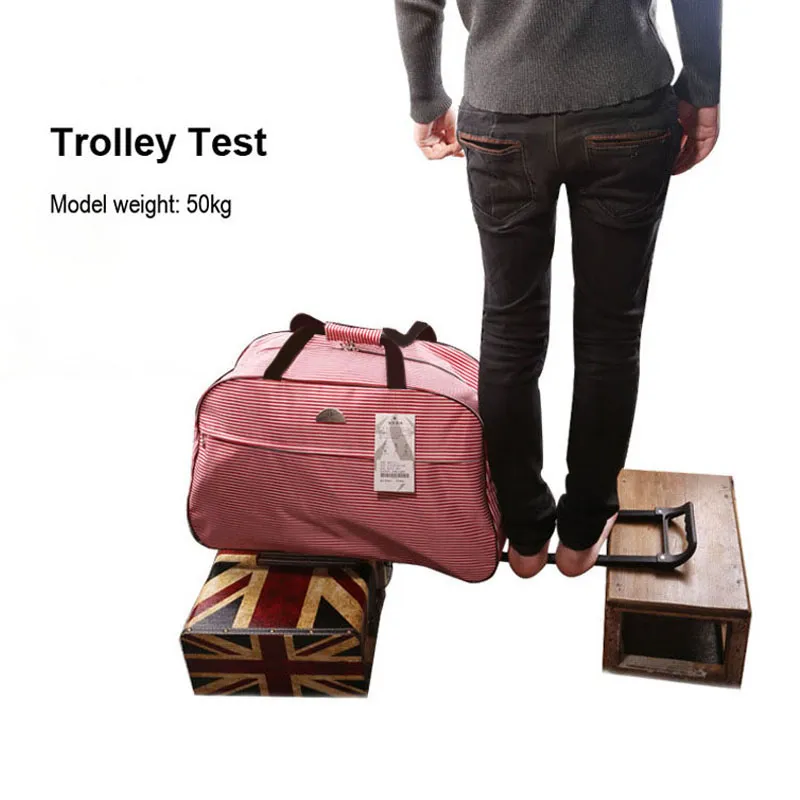 Reisetaschen Gepäcktasche Reisetasche Trolley Rollkoffer Damen Herren mit Rad Carry-On1322r