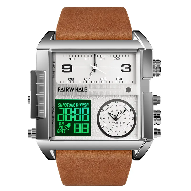 Reloj de lujo para hombre, relojes deportivos creativos de cuarzo LED, reloj de pulsera luminoso impermeable multifuncional para hombre, reloj Masculino CX2206A