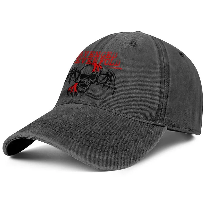 Avenged Sevenfold A7X Skull Deathbat Mens and Womens Trucker Denim Cap Cool Fitted Golf PersonalizedSports Fashion Baseball Hats H5782576