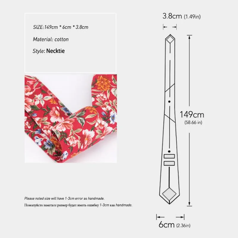 Cravate hommes à la mode coton fleur cravates classique coloré Floral belle cravates hommes maigre mariage fête cadeau Tie354o