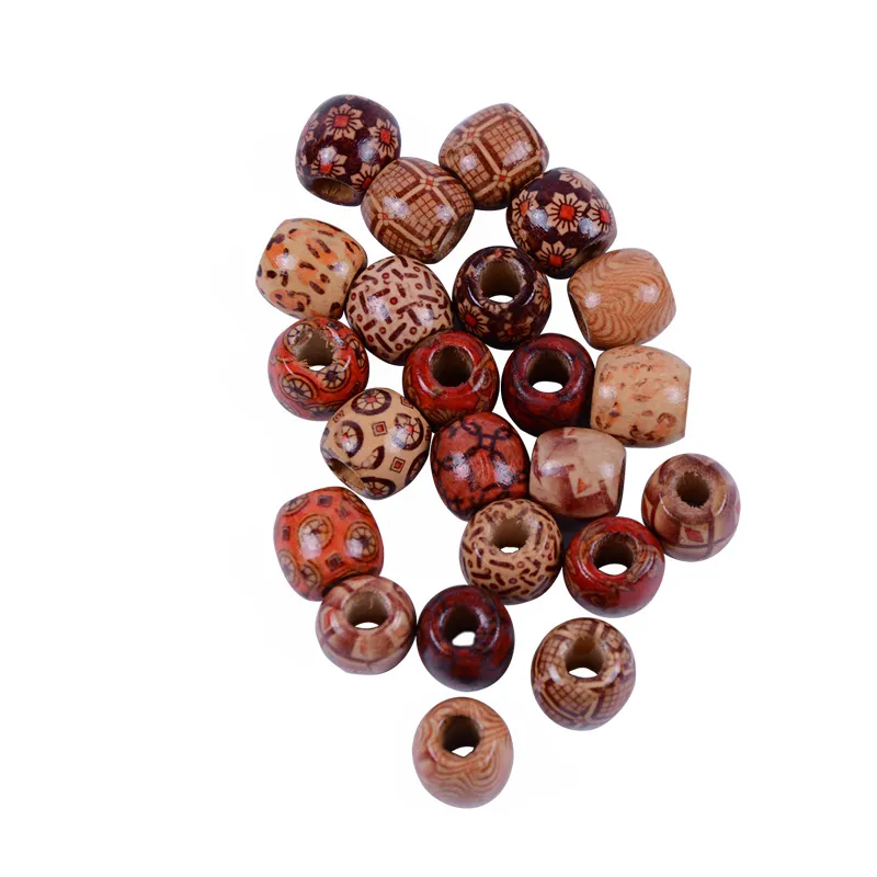 Dreadlock Bead Wooden Hair Beads Braiding Big Hole Dreadlock Ring Tubes For Extension Accessories2793