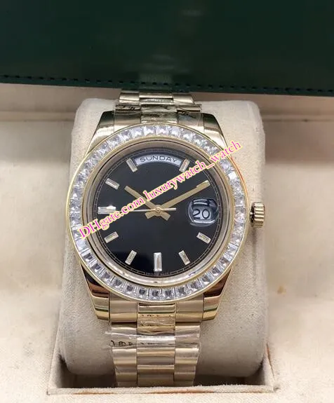 Versão mais recente relógio de luxo 41mm ICE BLUE BAGUETTE PLATINUM DIAL Mens Steel Bracelet Watch 228396 228396 Automatic Mens Fashion Me257N