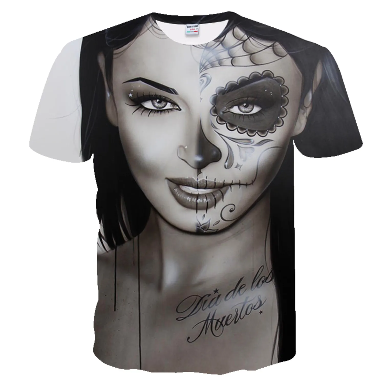 Impression 3D Skull Tshirts Man039s Tshirt à manches courtes t-shirts de mode femme Streetwear Mens Coats Tshirts European Summer 2019 N6379538