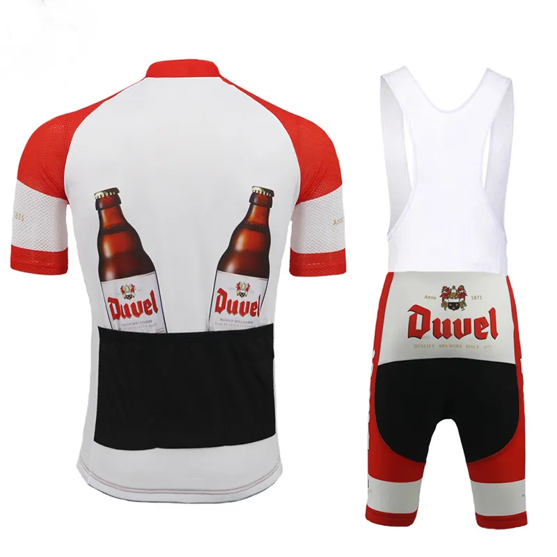 DUVEL bière HOMMES maillot de cyclisme ensemble rouge pro équipe vêtements de cyclisme 9D gel respirant pad VTT ROUTE MONTAGNE vêtements de vélo course clo vélo 248V