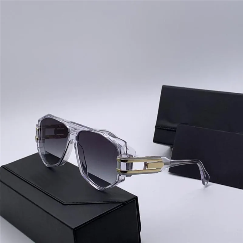 نظارة شمسية شهيرة جديدة للرجال 163 إطار جوفاء مستطيل الأزياء أسلوب تصميم بسيط مع نظارات أصلية 272T