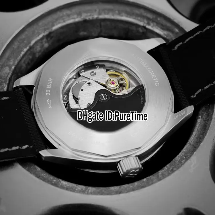 新しいFiftyファゾム50ファゾムBathyscaphe 5000-1110-B52A Steel Case Black Dial Automatic Mens Watch Nylon Leather Watches Puretime 250m
