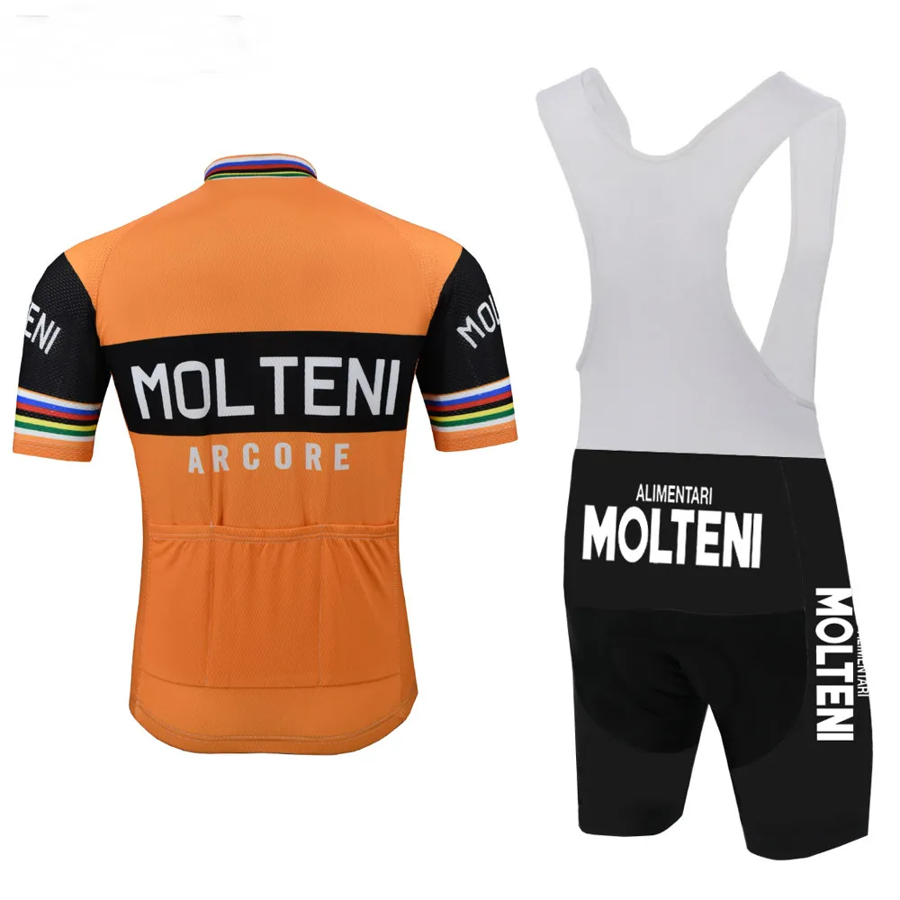 Nya 2022 män Molteni Team Cycling Jersey Set Short Sleeve Cycling Clothing Mtb Road Bike Wear 19D Gel Pad Ropa Ciclismo Bicycle MA224M