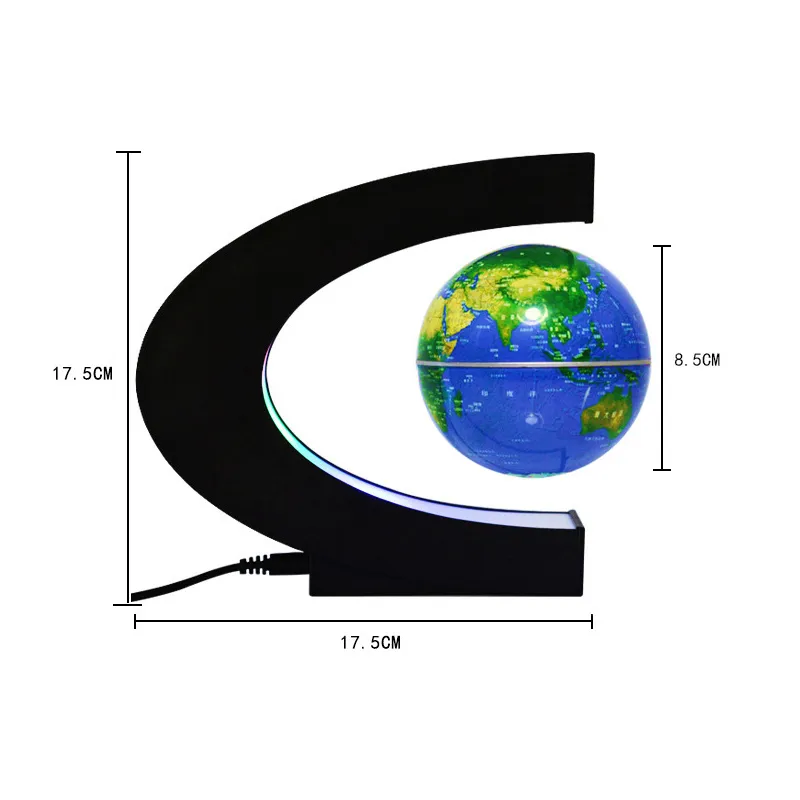 LED magnetische levitatie Elektronische drijvende wereldkaart Wereldkaart Anti-zwaartekracht LED Night Light Home Decoratie Nieuwheid Verjaardag Geschenk3118