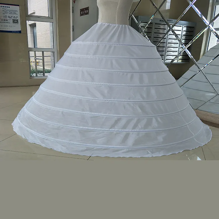 Big Wide 8 Hoops Petticoat For Ball Gown For Quinceanera Dress Strong Steels Crinoline Underskirt Jupon Mariage CW01398236g