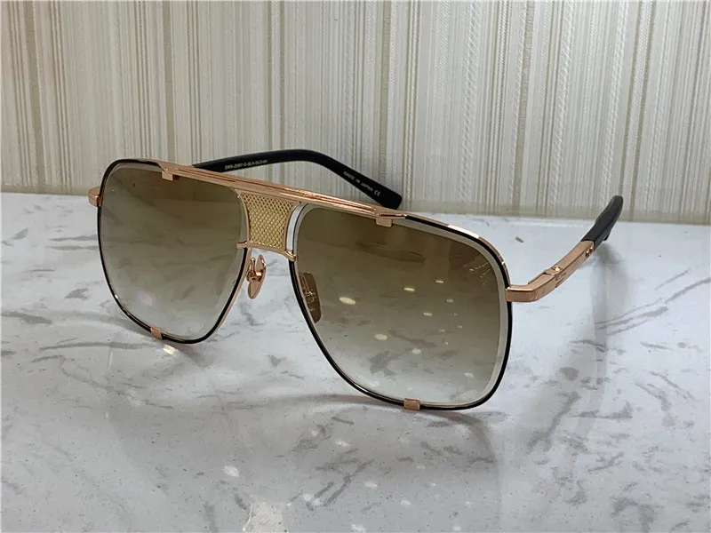 occhiali da sole classici uomini design in metallo in metallo in metallo vintage esyewear telaio quadrato UV 400 con case295f