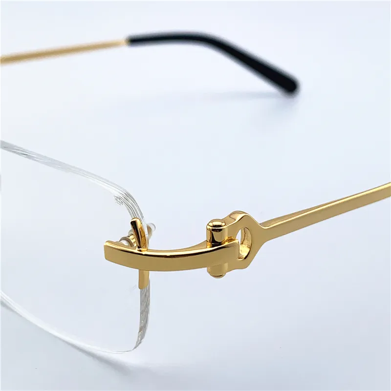 مصمم نظارات العين إطارات رجال للسيدات مصمم الأزياء البصرية الرجعية المعدنية الشفافة