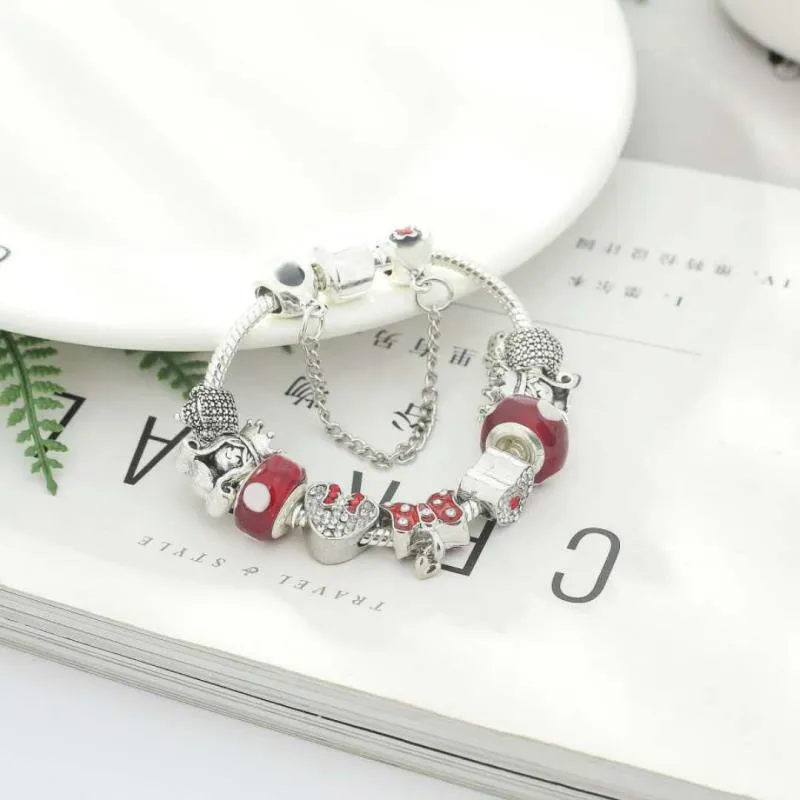16-21 CM 925 encantos de prata apto para pulseira Europeia Charme Bead Acessórios DIY Jóias de Casamento com caixa de presente para a menina Christmas1863