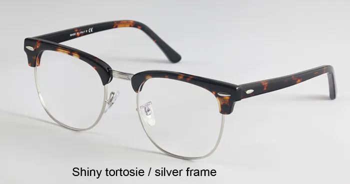 2010 -2019 مصمم العلامة التجارية نادي Eyeglass Master Men Prescription Frame Women Semi Retroculo de Sol Feminino Retro Clear319e