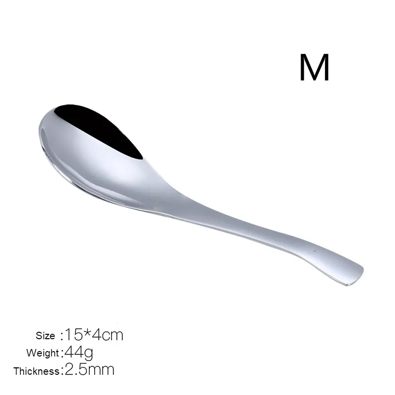 SS304 cucchiaio da minestra piccolo acciaio inossidabile addensato tipo conte hotel tè freddo porridge posate cucchiaio posate