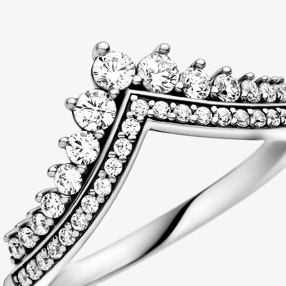 Nueva marca 100% Plata de Ley 925 anillo de espoleta de princesa para mujer Anillos de Compromiso de boda accesorios de joyería de moda 2933
