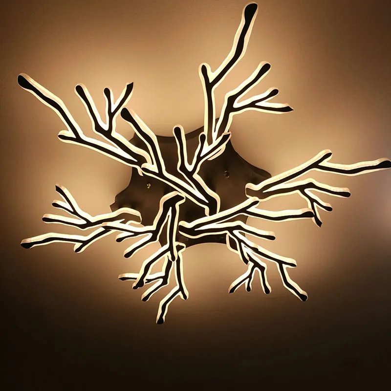 Modern Led Ceiling Light Antler Chandelier Lighting Acrylic Plafond Lamp for Living Room Master Room Bedroom280J