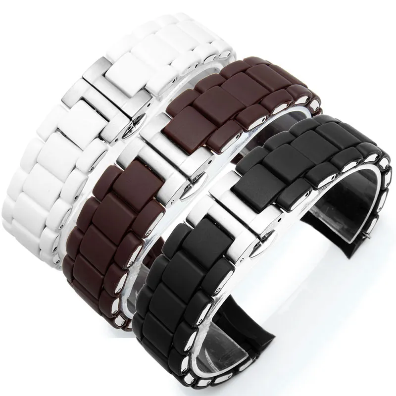 Brand New Rubber Silicone WatchBand with Butterfly Buckle Fit5858 etcSport Watch Strap 23mm