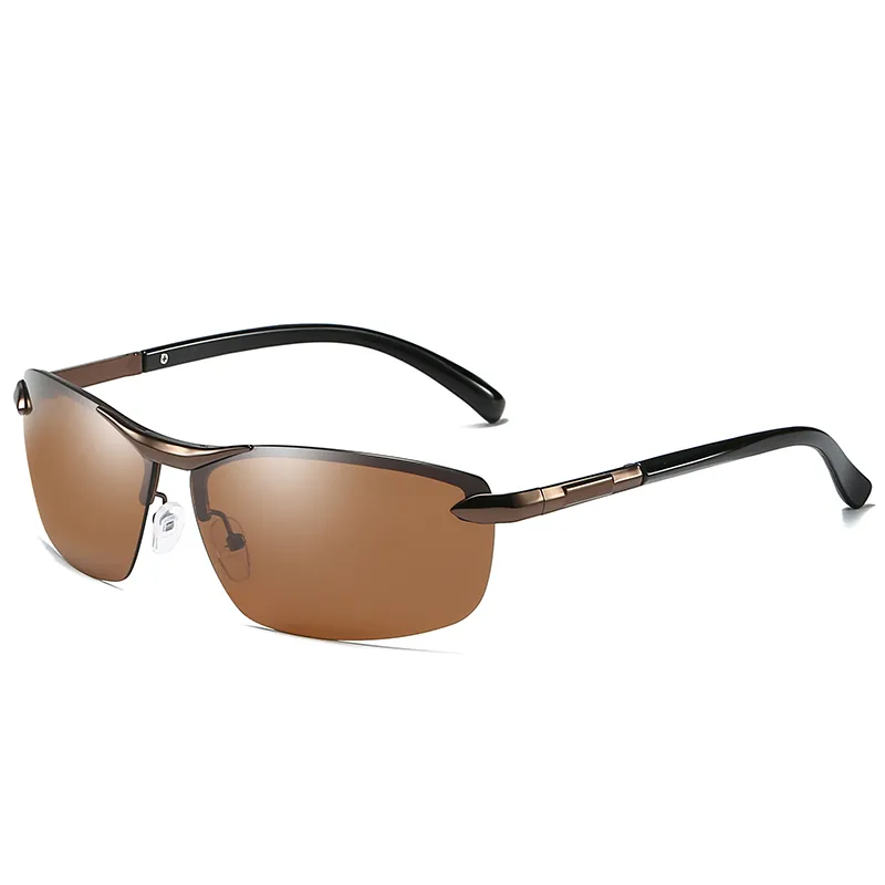 Herren-Marken-Designer-Reit-Sonnenbrille, blendfreie, polarisierte Sonnenbrille, Herren-Halbrahmen-Farbsonnenbrille, Driv3213